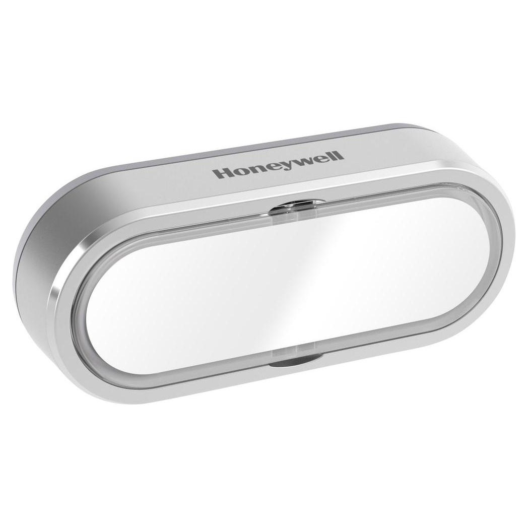 Bouton-poussoir sans fil porte-étiquette et LED horizontal gris DCP911G Honeywell