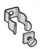 Support en acier galvanisé pour tube T5 (Ø16mm) avec vis et écrous 