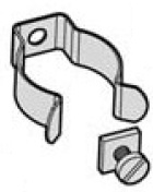 Support en acier galvanisé pour tube T8 (Ø26mm) avec vis et écrous 