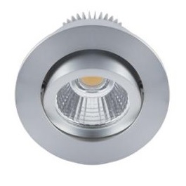 Spot encastré inclinable à 20° rond Ø82mm aluminium avec alimentation et lampe dimmable 9W/38° /3000K/830Lm/50000h/230V blanc chaud AL1014 RDX Indigo