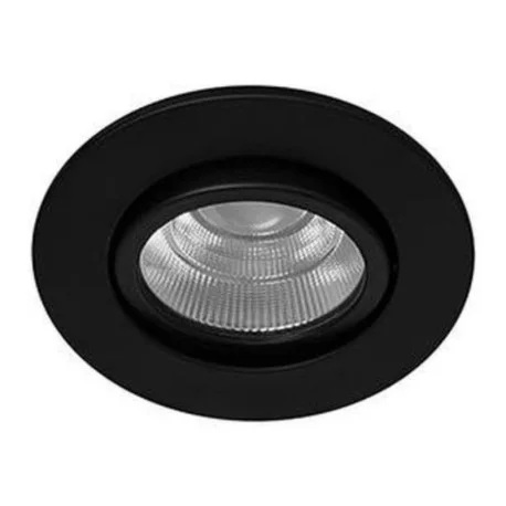 Spot encastré inclinable à 30° rond Ø85mm noir mat avec alimentation, lampe dimmable 6W/60° /2700>6500K/575Lm/50000h/230V IP65 DO53305 ALEX RDX Indigo
