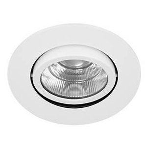 Spot encastré inclinable à 30° rond Ø85mm blanc mat avec alimentation, lampe dimmable 6W/60° /2700>6500K/575Lm/50000h/230V IP65 DO53330 ALEX RDX Indigo