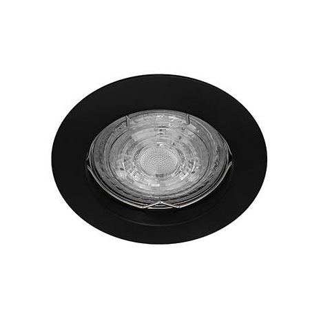 Spot encastré fixe rond Ø78mm noir mat pour lampes GU10/230V Ø50mm (PAR16) DO54605 KASA R GU10 Indigo