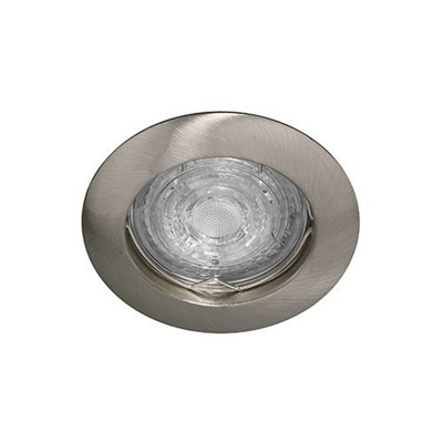 Spot encastré fixe rond Ø78mm nickel satiné pour lampes GU10/230V Ø50mm (PAR16) DO54621 KASA R GU10 Indigo