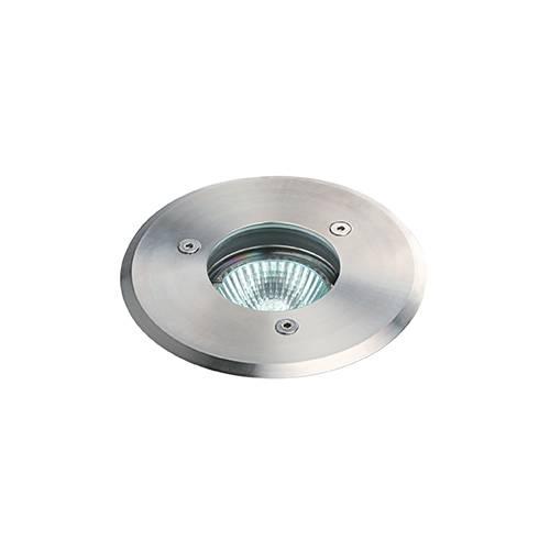Spot de sol encastré inox GU10/230V IP65 avec boîtier d'encastrement KO 2000R Indigo