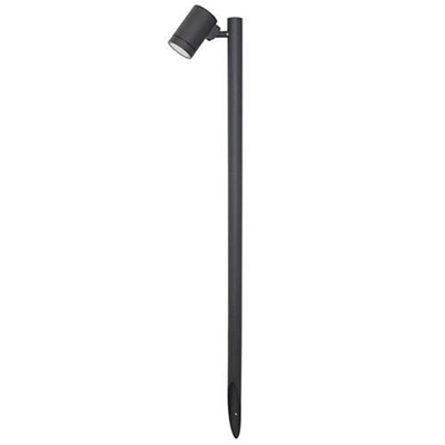 Spot d'accentuation anthracite 8W/760Lm/4000K/230V IP66 blanc chaud sur piquet H=300/600mm GUNZY P OU18724 Indigo