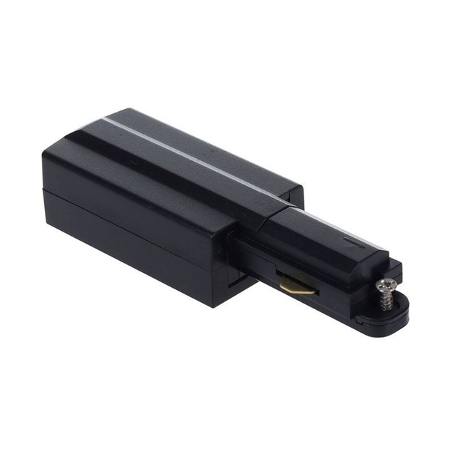 Alimentation droite noire pour rail monophasé 230V 1 allumage Track Uno TR40305 Indigo