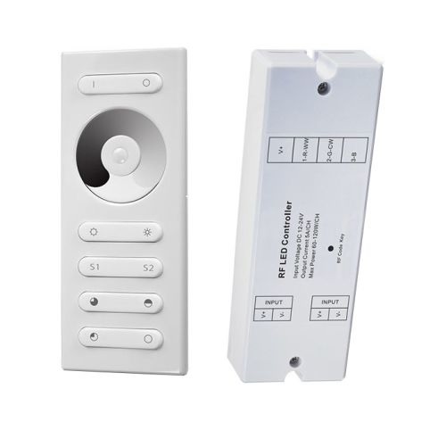 Kit commande sans fil 1 zone avec émetteur et récepteur (sans alimentation 12-24VDC) pour bandeaux Led mono couleur Integratech