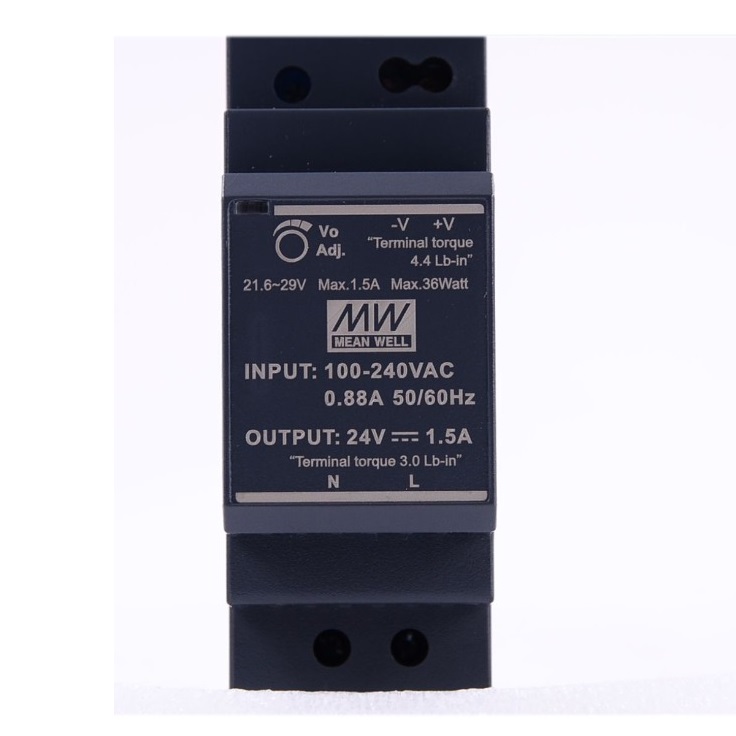 Alimentation Led 24VDC/ 30W (IP20) pour rail DIN HDR-30-24 Integratech