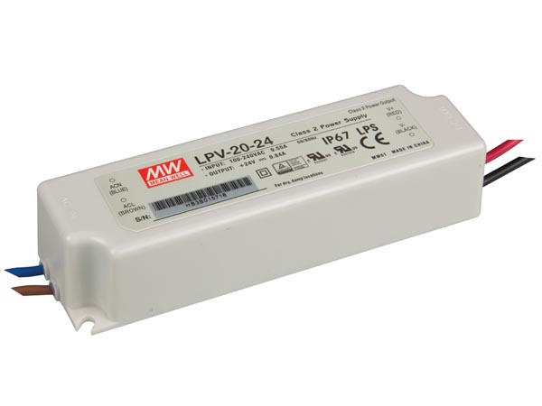 Alimentation Led 24VDC/ 20W (IP67) LPV-20-24 Integratech