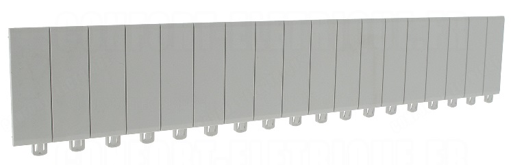 Plaque d'obturation sectionnable 18 modules gris RAL7035 pour coffrets XL³ Legrand