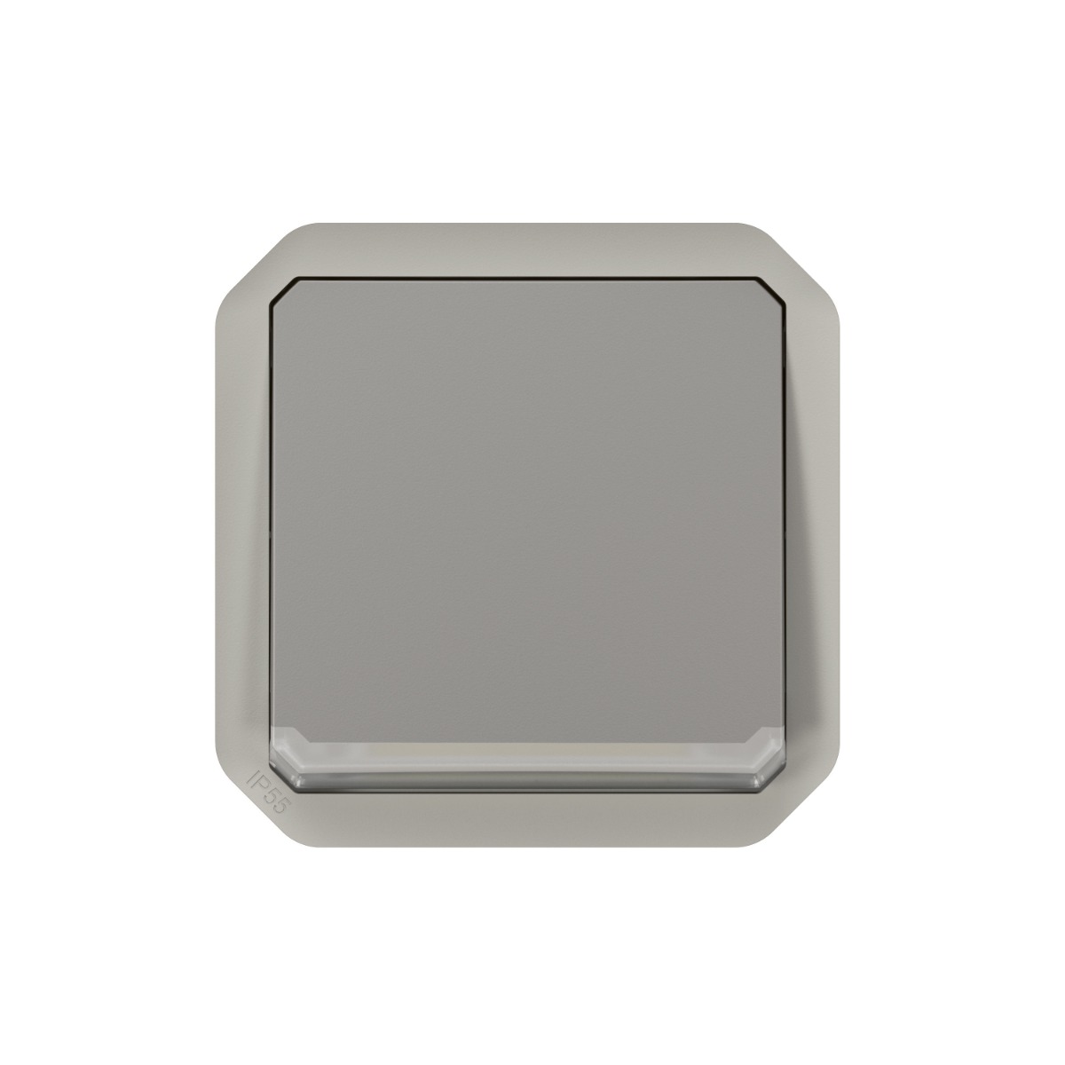 Interrupteur va-et-vient 10A avec témoin Plexo 55 gris Legrand