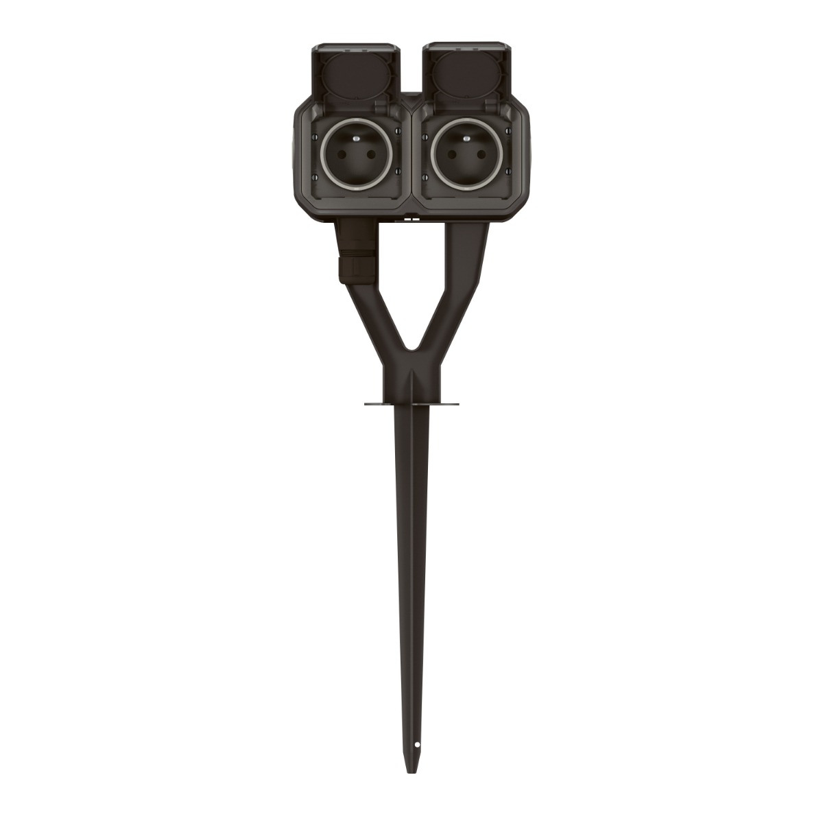 Piquet de jardin avec 2 prises 2P+T Plexo 55 Legrand 
