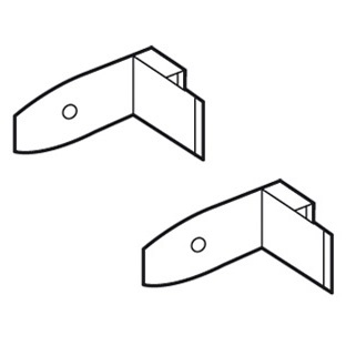 Jeu de 2 support goulotte Lina 25 pour coffrets XL³ 160/400 Legrand