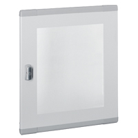 Porte plate vitrée Ht=750 pour coffrets 4 rangées XL³ 160/400 Legrand