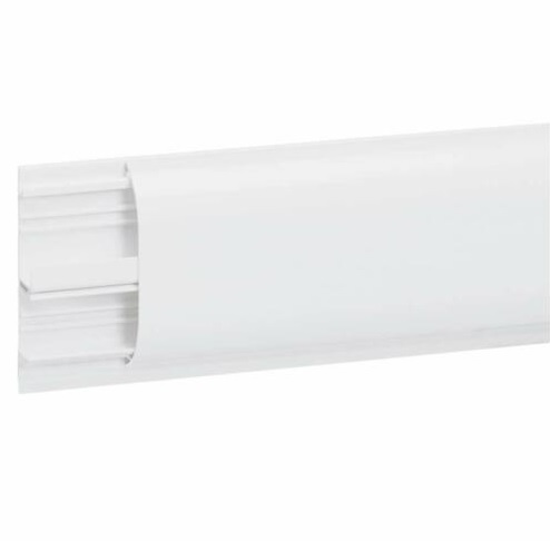 Plinthe 2 compartiments avec couvercle  80 x 20 x L=2000mm blanc RAL 9010 DLP Legrand