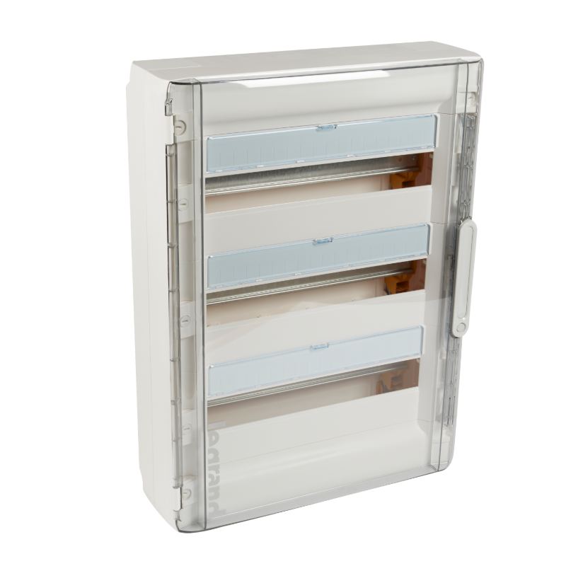 Coffret apparent  54 modules (3x18) porte transparente XL³125 Legrand