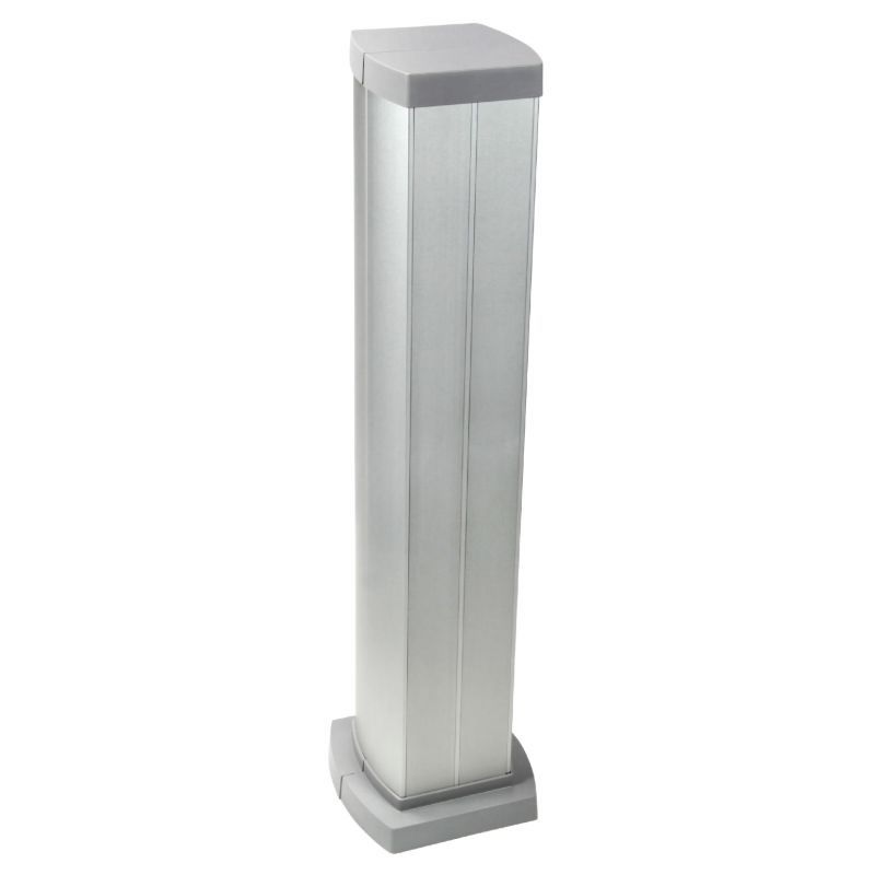 Mini-colonne à clippage direct (couvercle 45mm) 4 compartiments Ht=680mm aluminium Snap-on Legrand