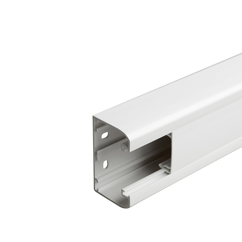 Goulotte blanche  80 x 50 x L=2000mm avec couvercle à clippage direct (L=45mm Mosaic)  DLP Design Legrand