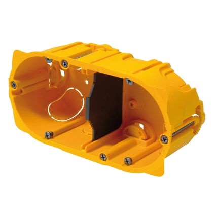 Boîte d'encastrement double cloisons creuses 2xØ67x50mm (vert/hor - entraxe 71mm) Batibox Legrand