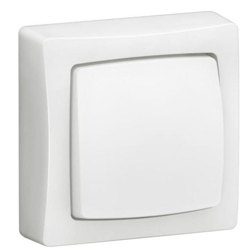Interrupteur 2 directions ou bouton-poussoir complet 10A/250V blanc Oteo 086001L Legrand