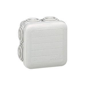 Boîte de dérivation grise  7 embouts  65x65x40mm Plexo 55 Legrand