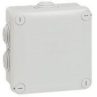 Boîte de dérivation grise  7 embouts 105x105x55mm Plexo 55 Legrand