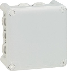 Boîte de dérivation grise 10 embouts 130x130x74mm Plexo 55 Legrand