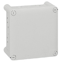 Boîte de dérivation grise 20 entrées défonçables 130x130x74mm Plexo 55 Legrand