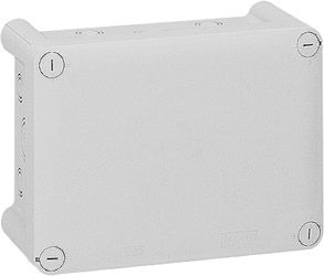 Boîte de dérivation grise 20 entrées défonçables 180x140x86mm Plexo 55 Legrand