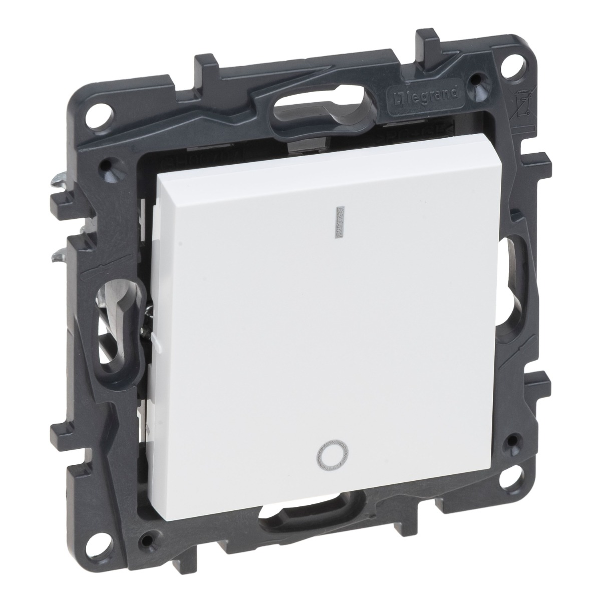 Interrupteur bipolaire 10A bornes à vis blanc Niloé Next NNP2113WH Legrand