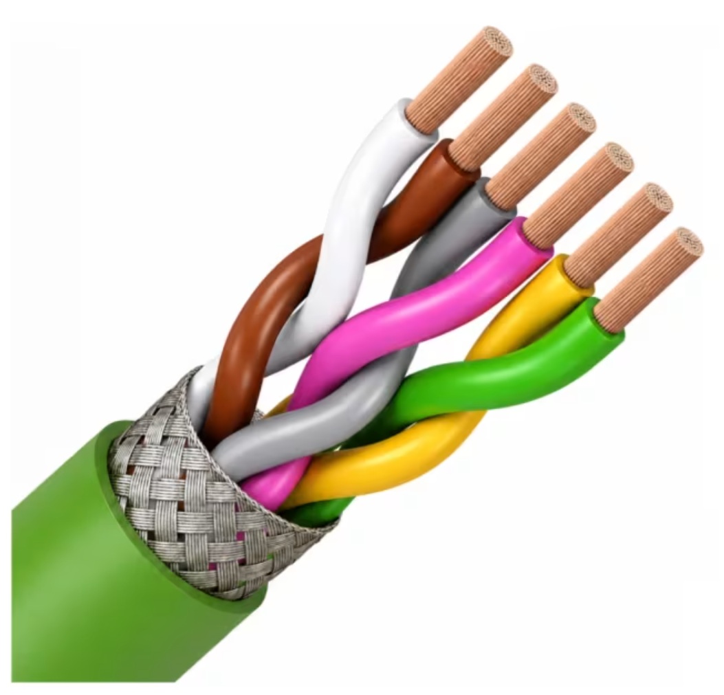 Câble multiconducteurs flexible faradisé 6 conducteurs de couleurs sans vert/jaune LIHCH-O Cca 3x2x0.50mm² à paires torsadées sans halogène (LSOH) (au mètre)