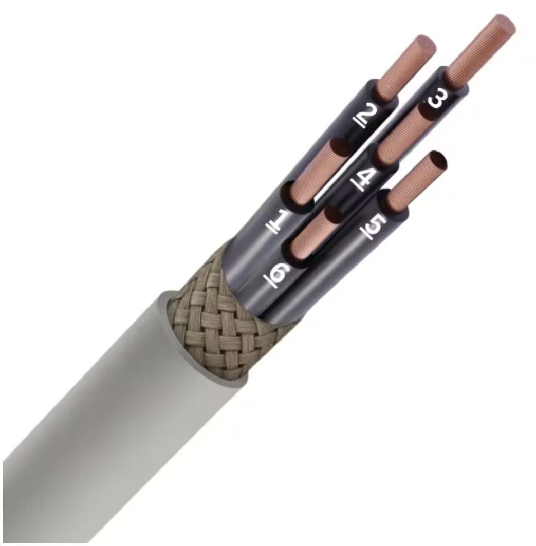 Câble multiconducteurs flexible faradisé numéroté LIYCY-OZ Cca 6x0.75mm² sans Vert/jaune (au mètre)