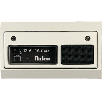 Bouton-poussoir lumineux 12V/1A blanc & blanc Niko