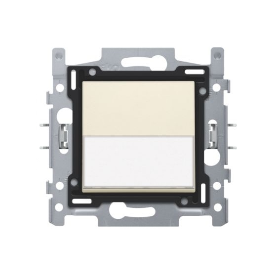 Bouton-poussoir simple NO + porte-étiquette bornes automatiques Original crème Niko