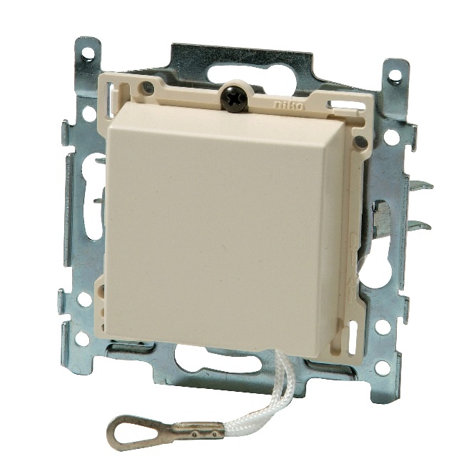 Interrupteur va-et-vient 10A à tirage bornes automatiques Original crème Niko