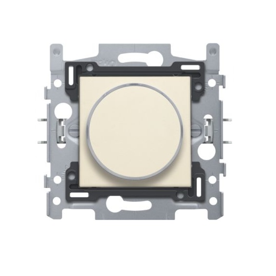 Bouton-poussoir vierge 1xNO 6A avec LED ambre bornes à vis Original crème Niko