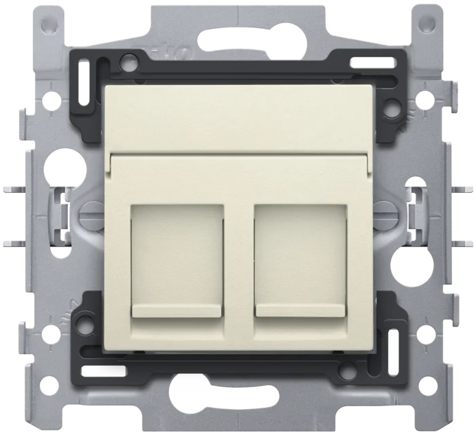 Prise téléphonique double RJ11 (UTP5E) Original crème Niko