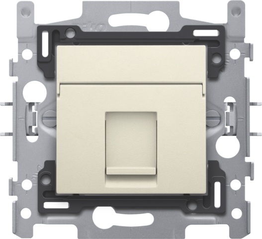 Prise informatique simple RJ45 (UTP5E) prêt PoE++ Original crème Niko