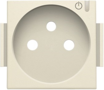 Set de finition prise connectée avec terre Zigbee® Original crème Home Control® Niko