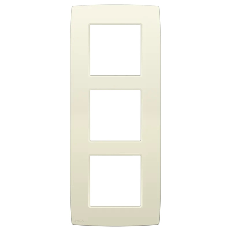 Plaque de recouvrement triple entraxe 60mm vertical Original crème Niko 