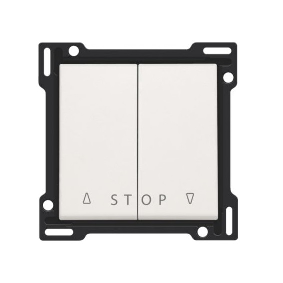 Set de finition bouton-poussoir volets à commandes électroniques Original et Intense blanc Niko