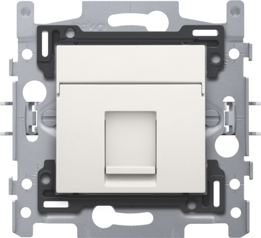 Prise informatique simple RJ45 (UTP5E) prêt PoE++ Original et Intense blanc Niko