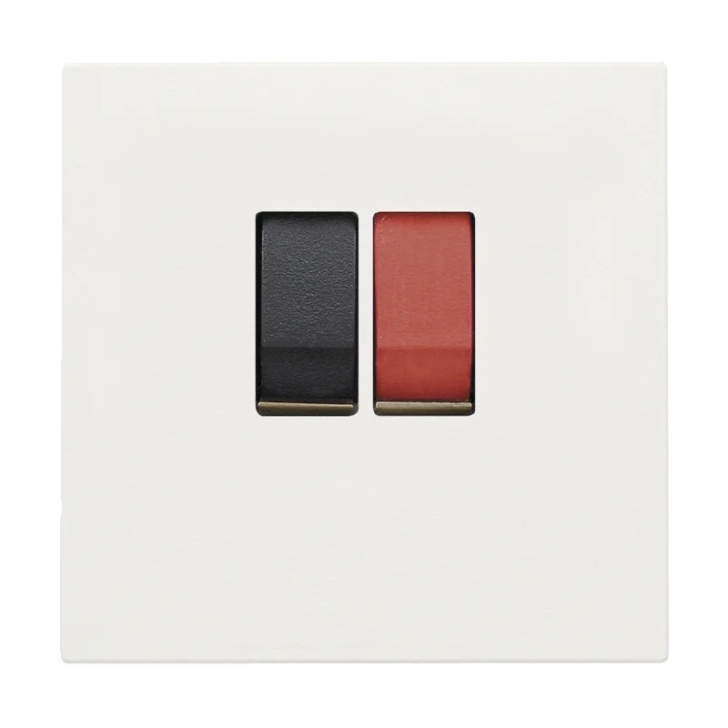Connexion audio simple 45x45mm à connecteurs pour haut-parleurs Original et Intense blanc Niko