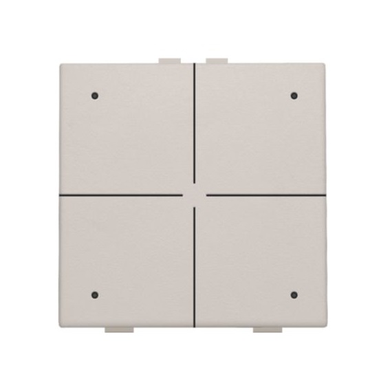 Commande d'éclairage quadruple avec Led et capteurs de confort touches Original Light Grey Home Control® Niko