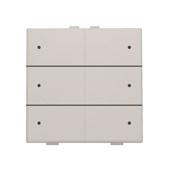 Commande d'éclairage sextuple avec Led et capteurs de confort touches Original Light Grey Home Control® Niko