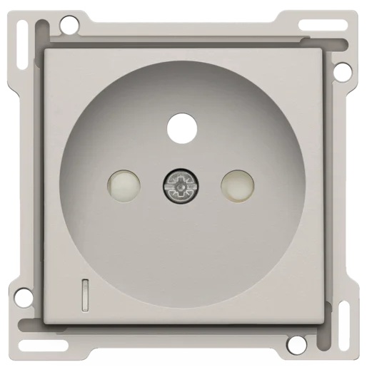 Set de finition prise avec terre (34mm) avec petit voyant transparent pour indicateur de tension Original Light Grey Niko