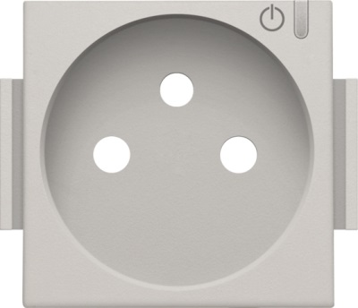Set de finition prise connectée avec terre Zigbee® Original Light Grey Home Control® Niko