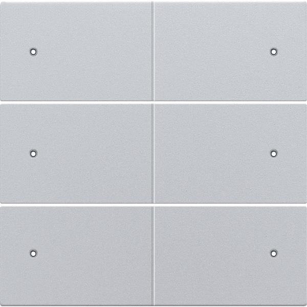 Set de finition Intense Sterling bouton-poussoir 6NO 24V avec Led Niko