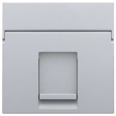 Set de finition avec porte-étiquette prise informatique simple Intense Sterling Niko 